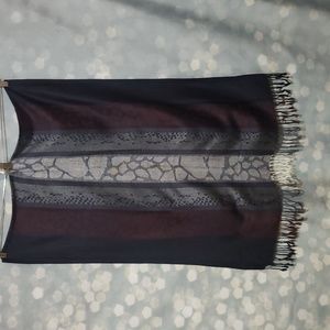 Striped Pashmina Style Scarf